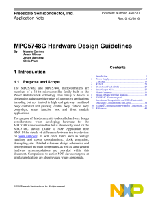 AN5220, MPC5748G Hardware Design Guidelines – Application notes