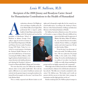 Louis W. Sullivan, MD - National Foundation for Infectious Diseases