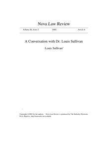 A Conversation with Dr. Louis Sullivan