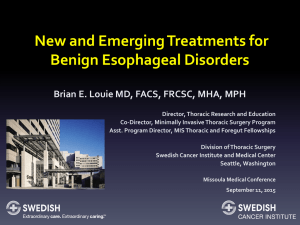 Dr Louie - Treatments for Benign Esophageal Disorders