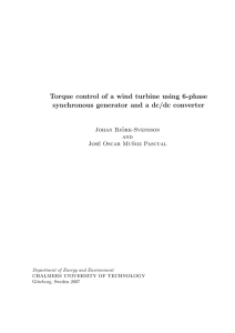 Torque control of a wind turbine using 6