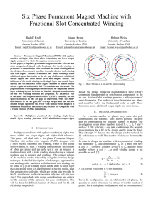 Six Phase Permanent Magnet Machine with Fractional Slot