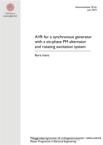 AVR for a synchronous generator with a six-phase PM