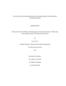 SLOTLESS SIX-PHASE BRUSHLESS DC MACHINE DESIGN AND