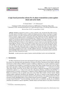 A logic based protection scheme for six phase transmission system