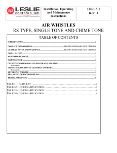 air whistles rs type, single tone and chime tone