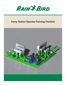 Pump Station Operator Training Checklist