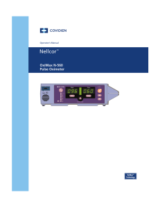 OxiMax TM N-560 TM Pulse Oximeter Operator`s Manual