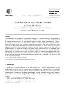 Technology and its impact in the classroom