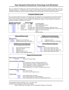 NH Technology Education Cost Worksheet