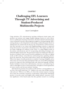 Challenging EFL Learners Through TV Advertising and