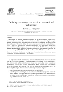 Defining core competencies of an instructional technologist