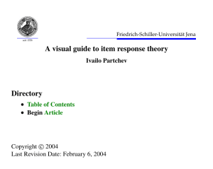 A visual guide to item response theory - Friedrich