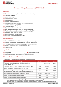 SMBJ SERIES Transient Voltage Suppressors (TVS) Data Sheet