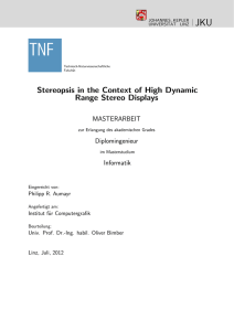 Stereopsis in the Context of High Dynamic Range Stereo Displays