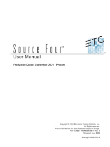 ETC Source 4 Ellipsoidal Manual