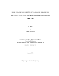 High Frequency Effects of Variable Frequency Drives (VFD) on