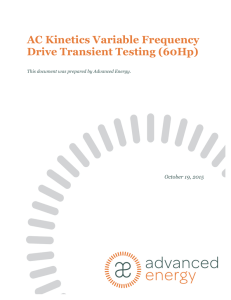 AC Kinetics Variable Frequency Drive Transient Testing (60Hp)