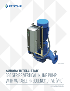 380 series vertical inline pump with variable frequency drive (vfd)
