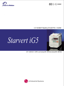 LG Variable Frequency Drive(VFD) : Inverter