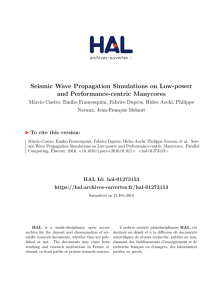 Seismic Wave Propagation Simulations on Low-power and