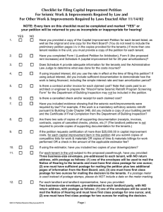 Seismic and Other Work Required by Law