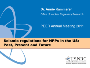 Seismic regulations for NPPs in the US