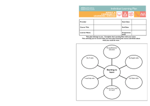Individual Learning Plan (Example-B)