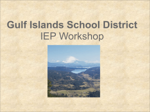 Workshop Introduction - SD64 Gulf Islands School District