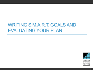writing smart goals and evaluating your plan