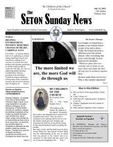 SETON Sunday News - St. Elizabeth Ann Seton