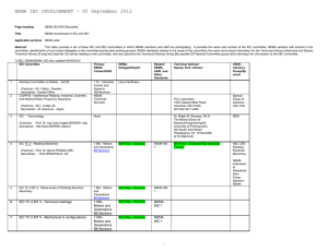 NEMA IEC INVOLVEMENT – 05 September 2012