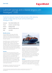 Lubricant savings and a cleaner engine with Mobilgard™ 5100