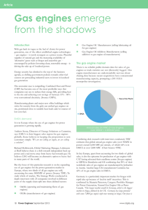 Gas engines emerge from the shadows