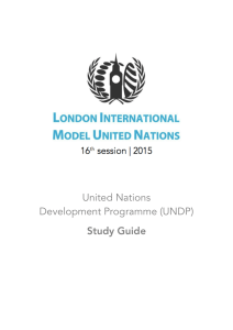 United Nations Development Programme (UNDP) Study Guide