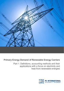 Primary Energy Demand of Renewable Energy Carriers Part 1