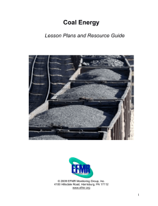 Coal Energy: Lesson Plans and Resource Guide