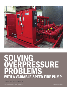 Solving Overpressure Problems With a Variable Speed Fire Pump