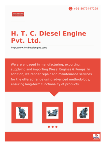 Brochure - H. T. C. Diesel Engine Pvt. Ltd.