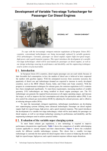 Development of Variable Two-stage Turbocharger for Passenger