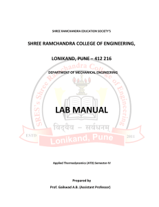 applied thermodynamics (atd) - Shree Ramchandra College of