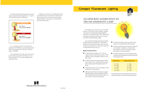 Compact Flourescent Lighting