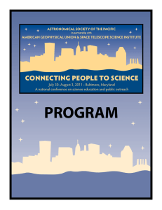 PROGRAM - Astronomical Society of the Pacific