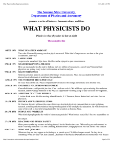 What Physicists Do
