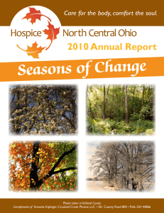 Annual Report 2010 - Hospice of North Central Ohio
