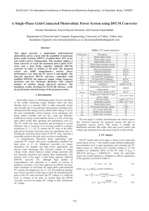 A Single-Phase Grid-Connected Photovoltaic Power System