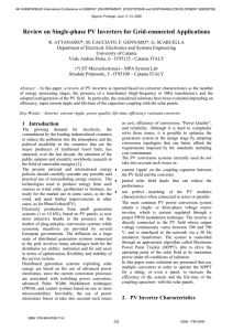 Review on Single-phase PV Inverters for Grid-connected