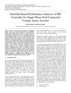 Simulink Based Performance Analysis of PID Controller for Single