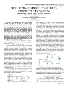 single phase single stage grid connected pv system