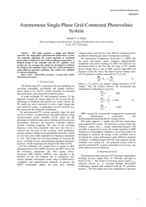 Autonomous Single-Phase Grid-Connected Photovoltaic System